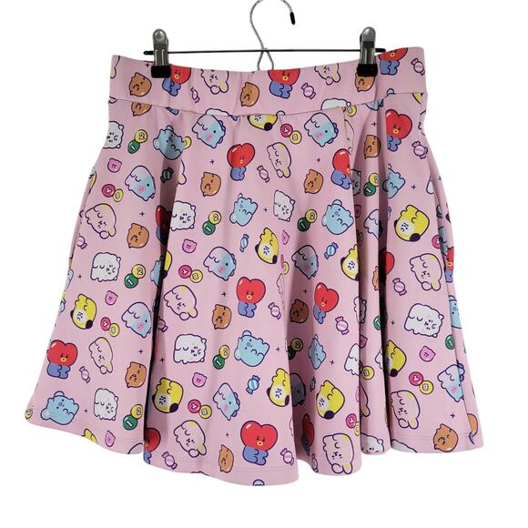 BT21 Skirt Womens Size XL Zip Front Elastic Wasit Army - Picture 2 of 12